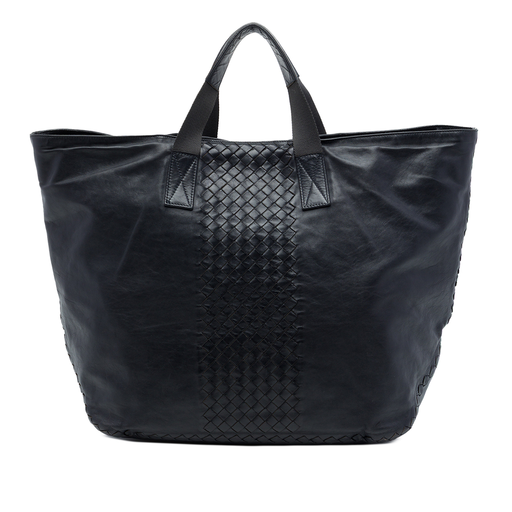 Pre-Loved Bottega Veneta Intrecciato Trimmed Nappa Soft Tote